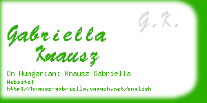 gabriella knausz business card